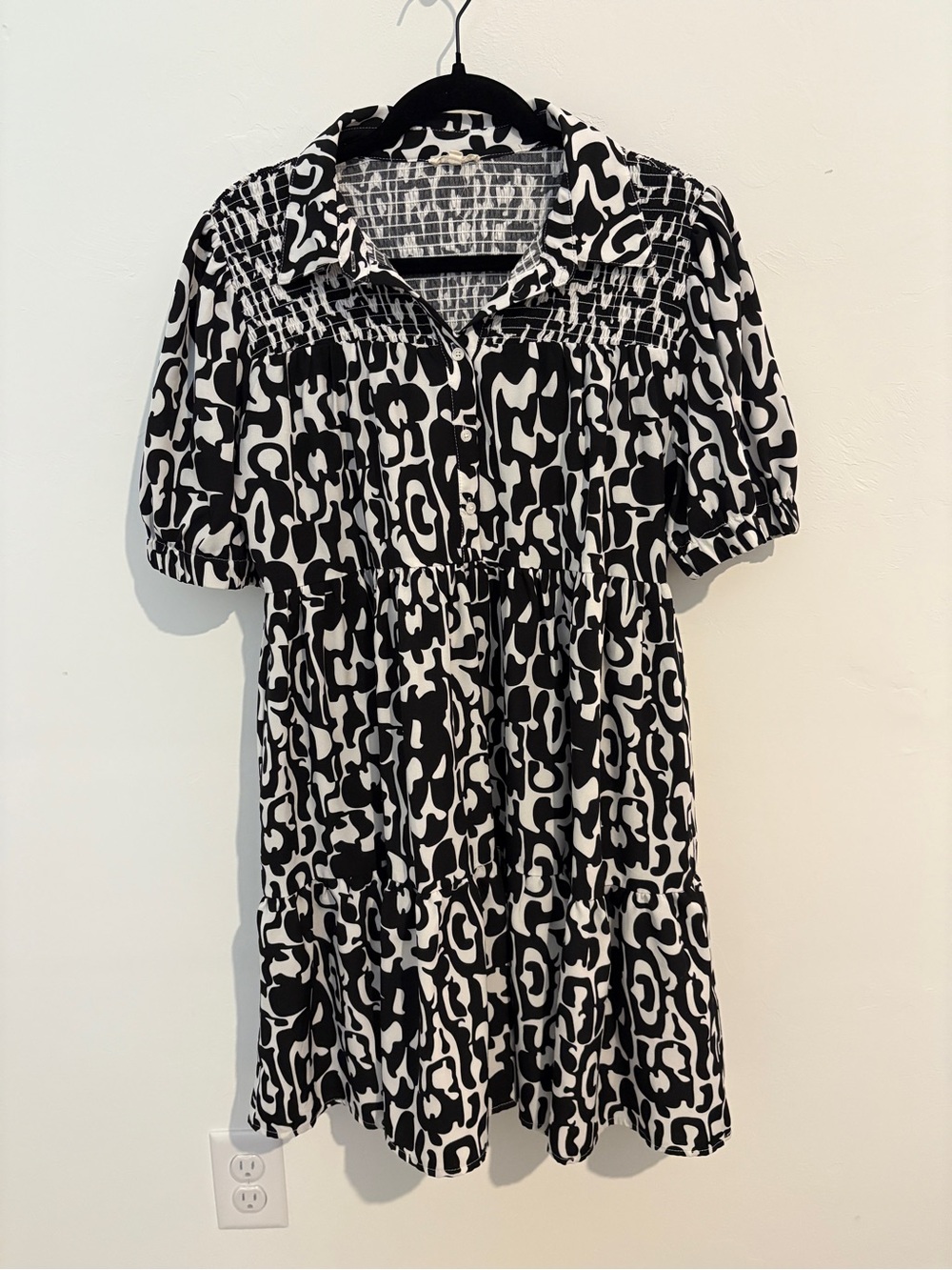 JODIFL Print Dress Smocked Midi Dress Size M Boutique Western Boho